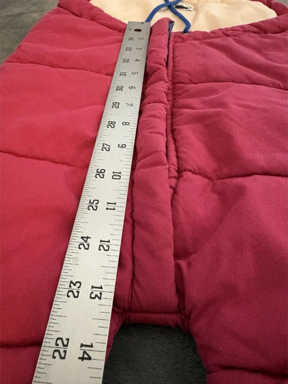 Vintage 80s L.L. Bean Baby Bag Co Bunting Snowsuit Newborn Pink Made in USA